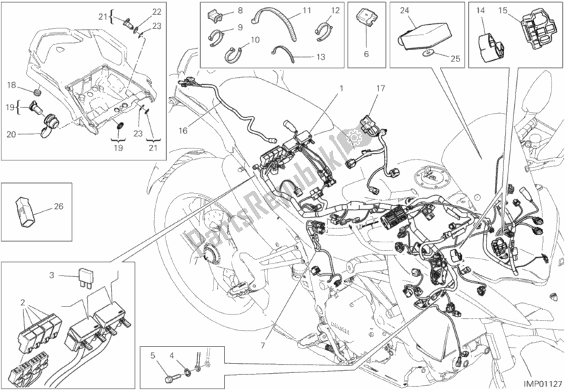 Tutte le parti per il Cablaggio Elettrico del Ducati Multistrada 1260 S D-air 2020
